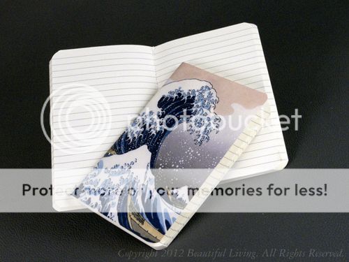 Piccadilly 2 Pack Pocket Memos Ruled Hokusai Hiroshige Art Notebook 3