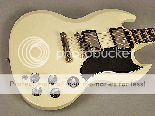 Gibson Custom Shop SG Standard Reissue Electric Guitar White WCR 